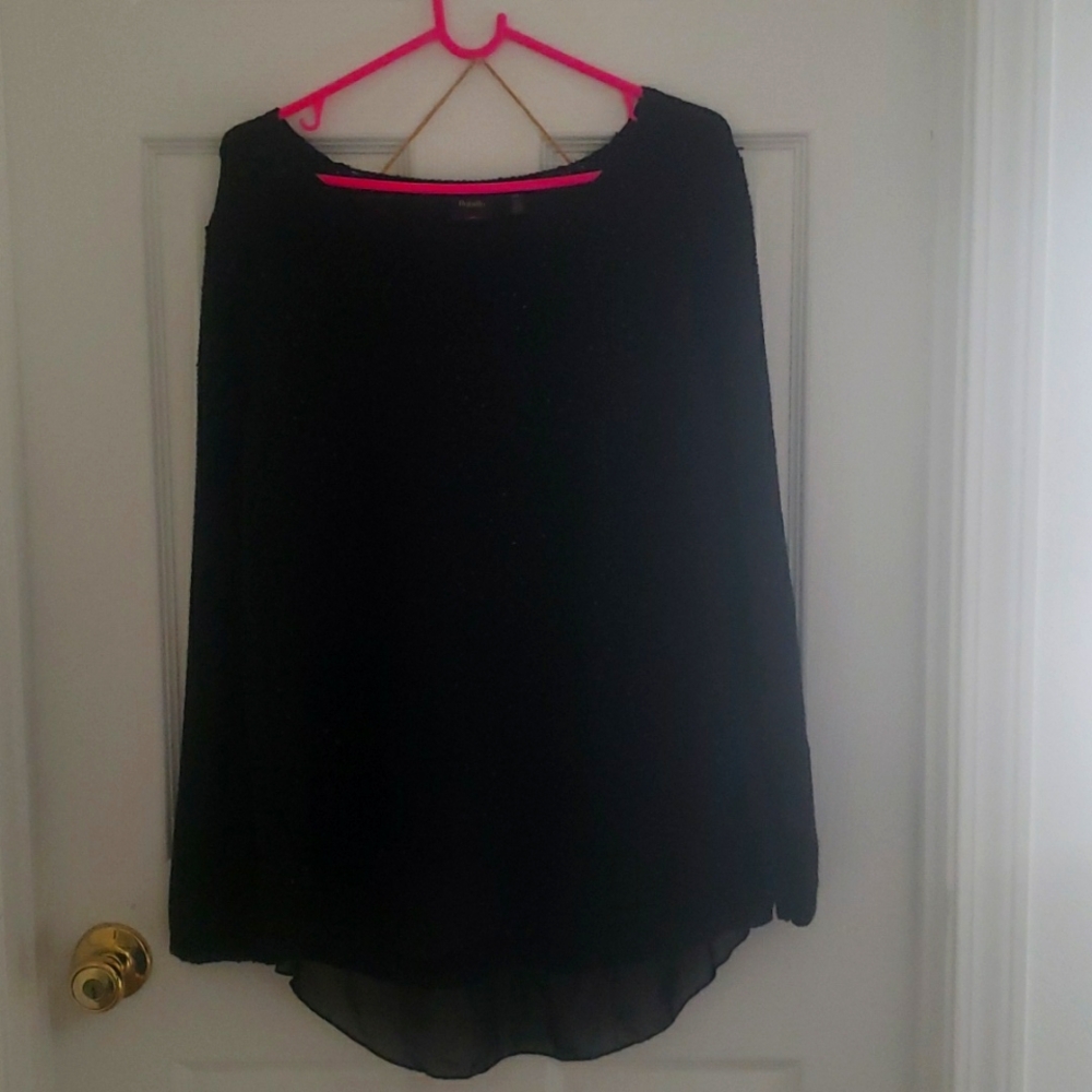 Women's dressy black, LG sweater, Rafaella